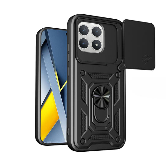 Xiaomi Poco F8 Pro Kılıf Magnetik Standlı Kamera Korumalı Zore Sürgülü Vega Kapak