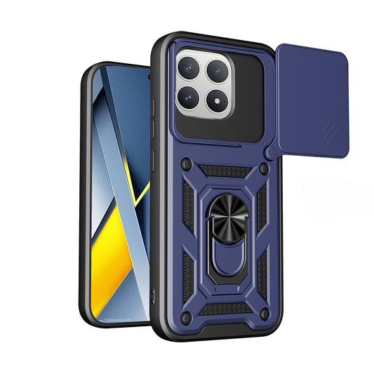 Xiaomi Poco F8 Pro Kılıf Magnetik Standlı Kamera Korumalı Zore Sürgülü Vega Kapak