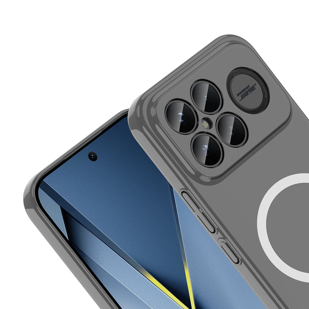Xiaomi Poco F8 Ultra Kamera Korumalı M-Safe Şarj Özellikli Şeffaf Zore London Sert PC Kapak