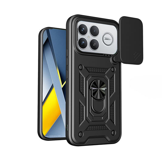 Xiaomi Poco F8 Ultra Kılıf Magnetik Standlı Kamera Korumalı Zore Sürgülü Vega Kapak