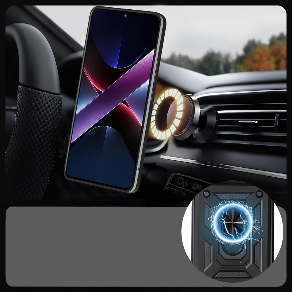 Xiaomi Poco X8 Pro Kılıf Magnetik Standlı Kamera Korumalı Zore Sürgülü Vega Kapak