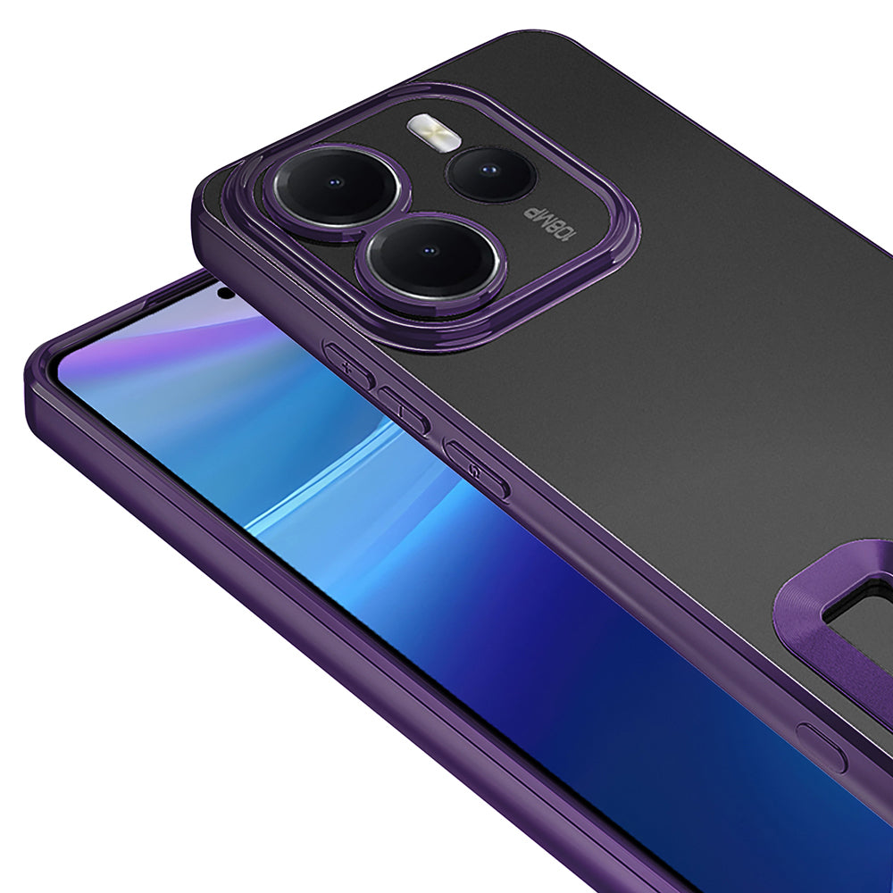 Xiaomi Redmi Note 14 4G Kılıf Kamera Korumalı Logo Gösteren Zore Omega Kapak