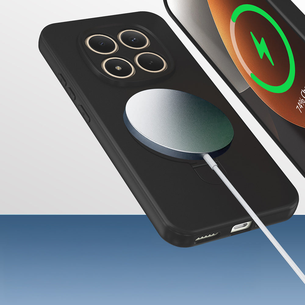 Xiaomi Redmi Note 15 Pro Kılıf M-safe Şarj Özellikli Standlı Zore Samara Kapak