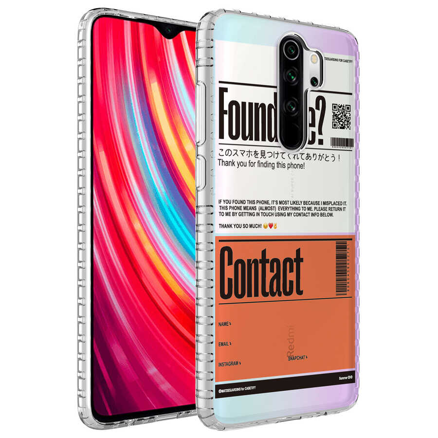 Xiaomi Redmi Note 8 Pro Kılıf Airbag Kenarlı Renkli Desenli Silikon Zore Elegans Kapak