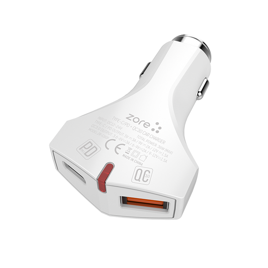 Zore ZR-C60P Lightning 2 in 1 Araç Şarj Seti